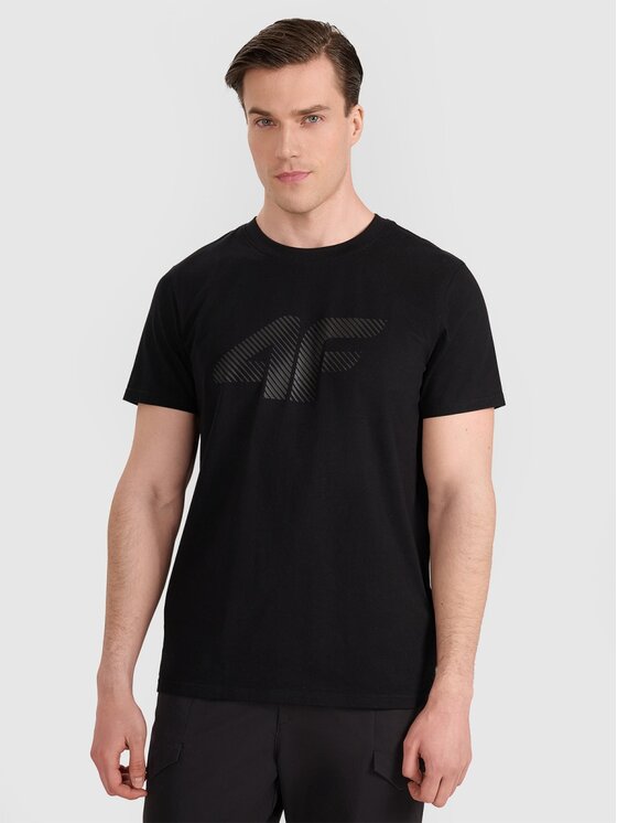 4F 4F T-Shirt 4FWMM00TTSHM2257-20S Černá Regular Fit