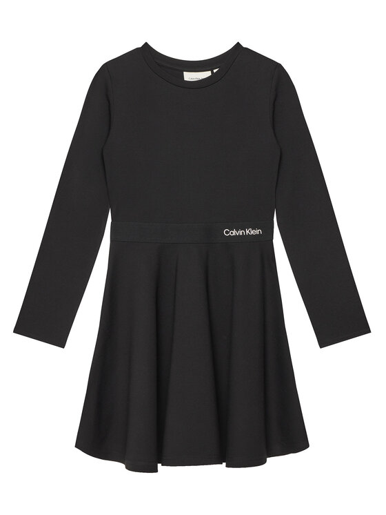 Calvin Klein Jeans Calvin Klein Jeans Повсякденна сукня Logo Tape IG0IG02666 D Чорний Regular Fit