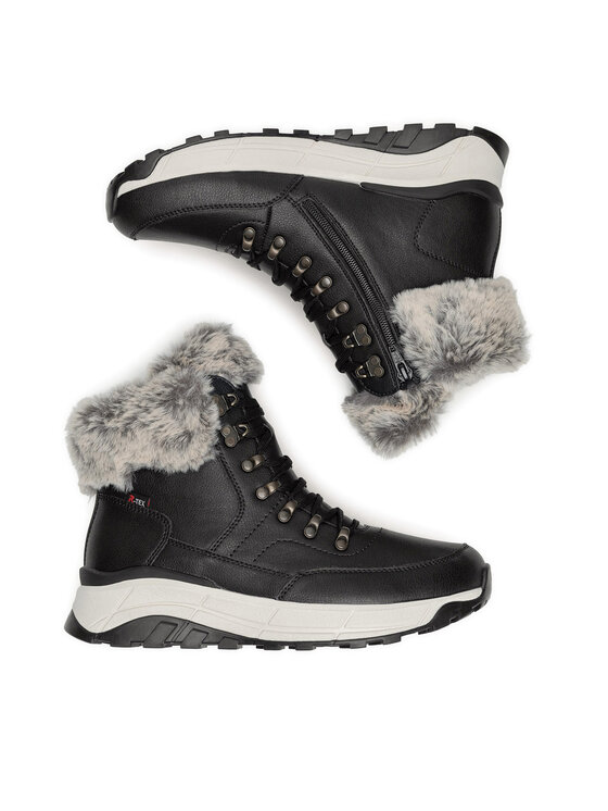 Rieker Revolution Lifestyle Rieker Revolution Lifestyle Šnurovacia obuv W0063-00 Čierna