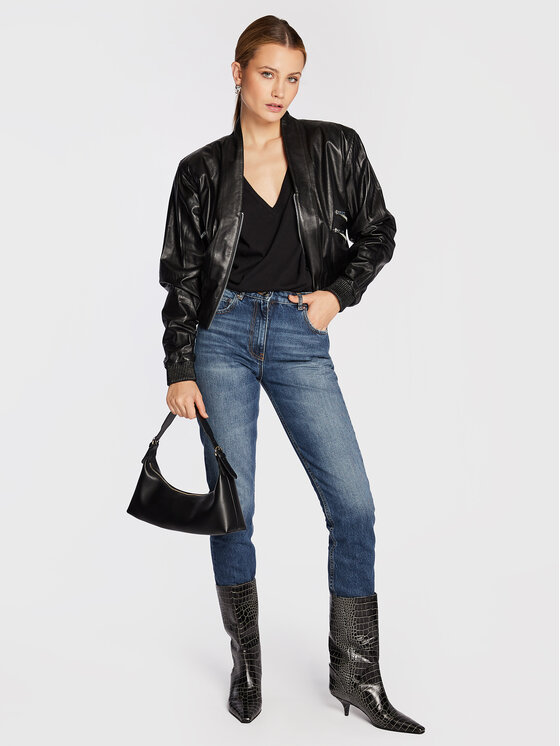 Giacca di pelle Brita AR404 Nero Regular Fit