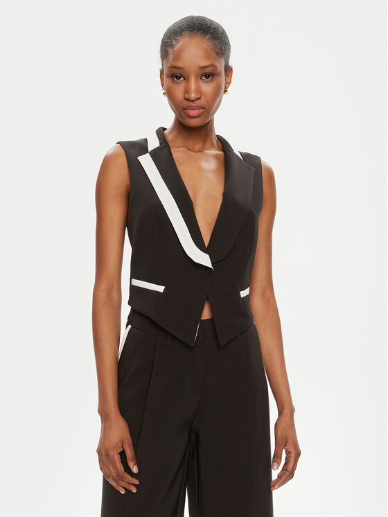 Maryley Gilet da completo 24EB805/43NB Nero Regular Fit, taglia : S