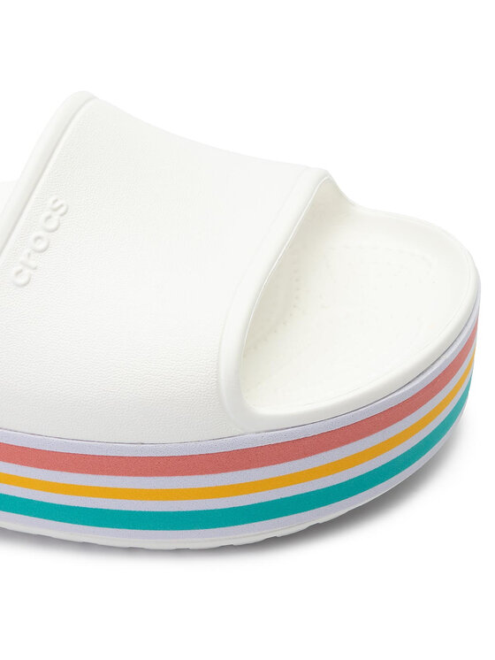 Crocs Pantoletten Cb Platform Bld Color Slide 205693 WeiB Modivo