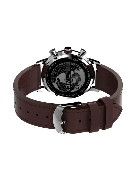 Timex Timex Ročna ura Marlin Chronograph TW2W10200 Rjava
