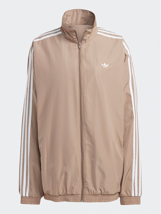 adidas adidas Džemperis ar kapuci Oversized Track Top IP7143 Brūns Loose Fit
