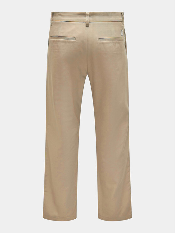 Only & Sons Only & Sons Spodnie materiałowe Edge-Ed 22024468 Beżowy Loose Fit