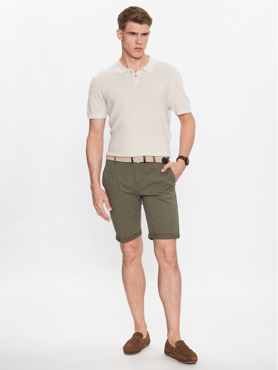 Lindbergh Lindbergh Kratke hlače 30-505044 Zelena Slim Fit