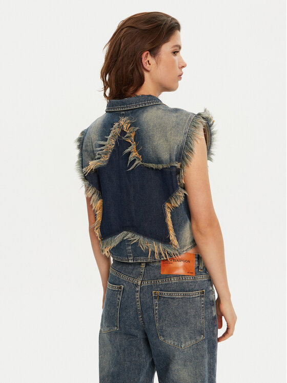 One Teaspoon One Teaspoon Prsluk 26512 Plava Relaxed Fit