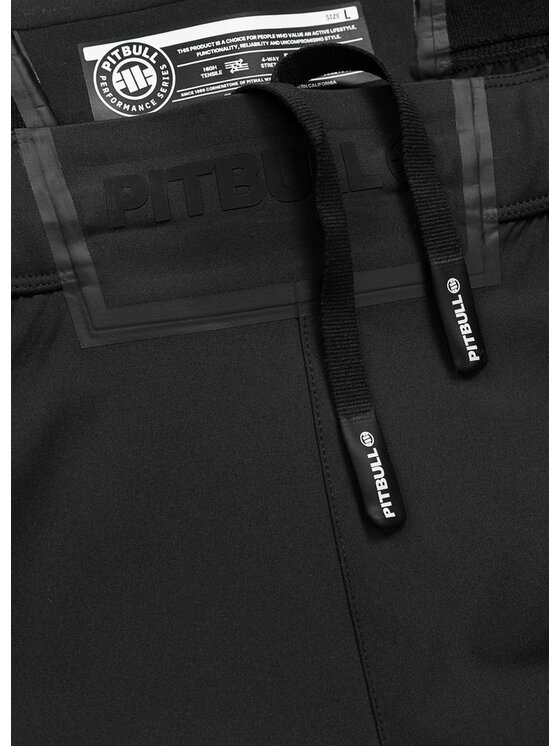 PITBULL PITBULL Szorty sportowe SMALL LOGO Czarny Regular Fit