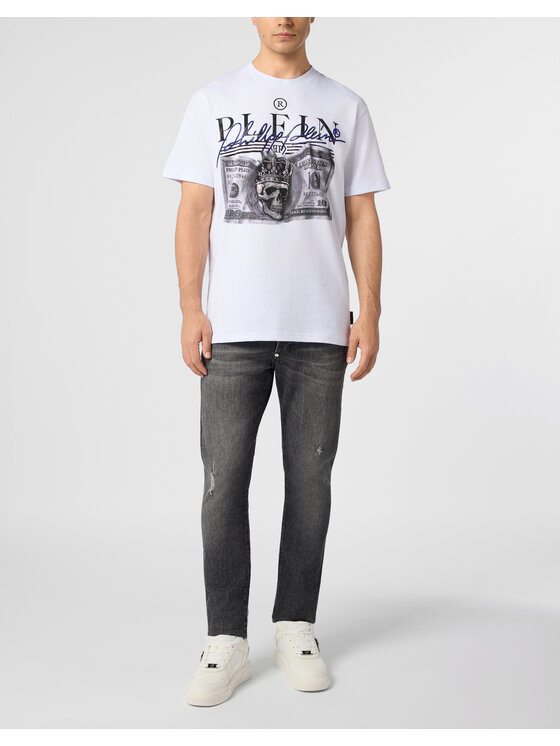 PHILIPP PLEIN PHILIPP PLEIN T-Shirt 31102 Bílá Regular Fit