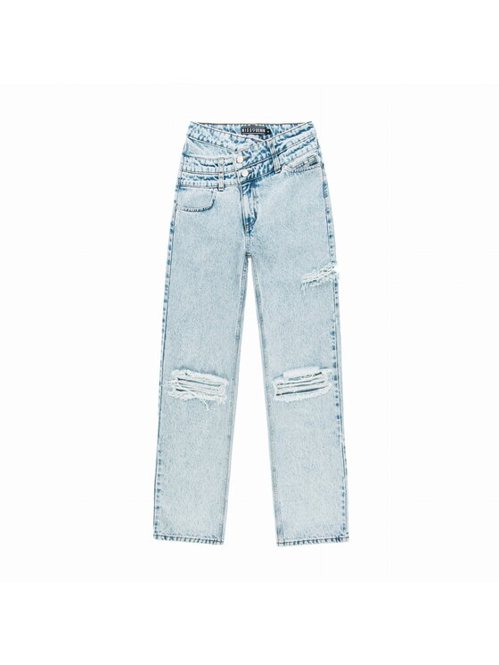 Spodnie damskie, rozmiar S, Niebieskie, Wide Leg