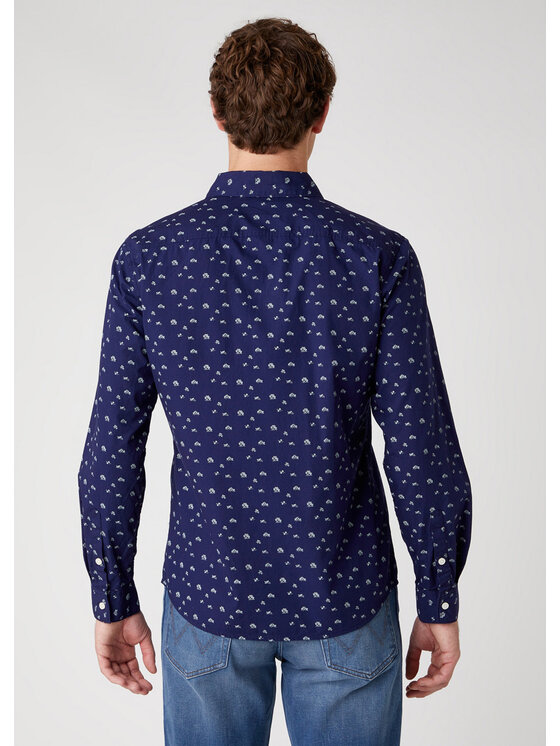 Wrangler Wrangler Camicia LS 1PKT SHIRT Blu Regular Fit