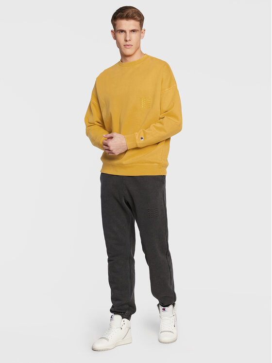 Felpa Ice-Dyed 217895 Giallo Baggy Fit