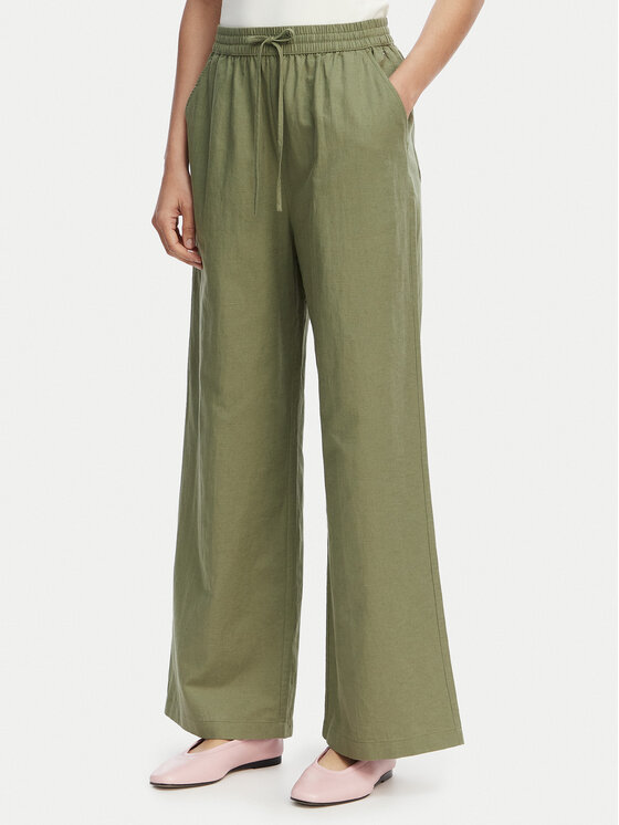 Tommy Jeans Pantaloni din material DW0DW22285 Verde Loose Fit