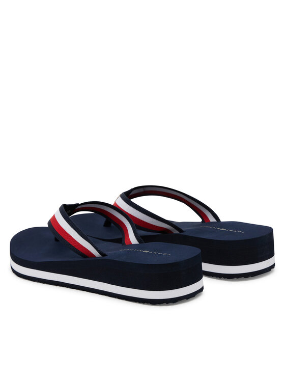 Tommy Hilfiger Tommy Hilfiger Σαγιονάρες Th Corp Mid Wedge Beach Sandal FW0FW08517 Σκούρο μπλε