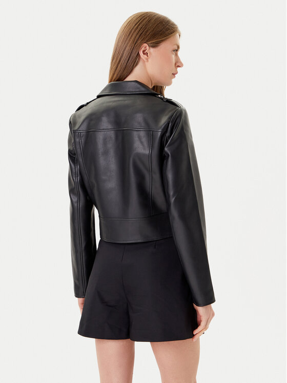 Morgan Morgan Jacke aus Kunstleder 242-GZOOM Schwarz Regular Fit