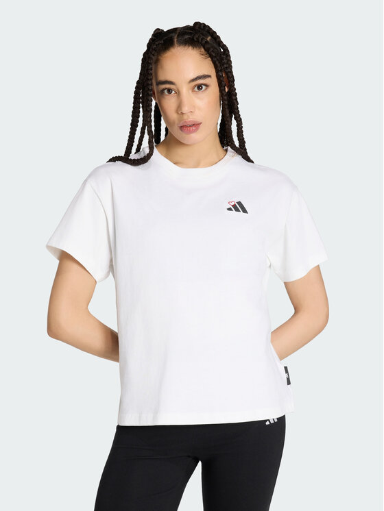 adidas adidas T-Shirt 165366 Biały Loose Fit
