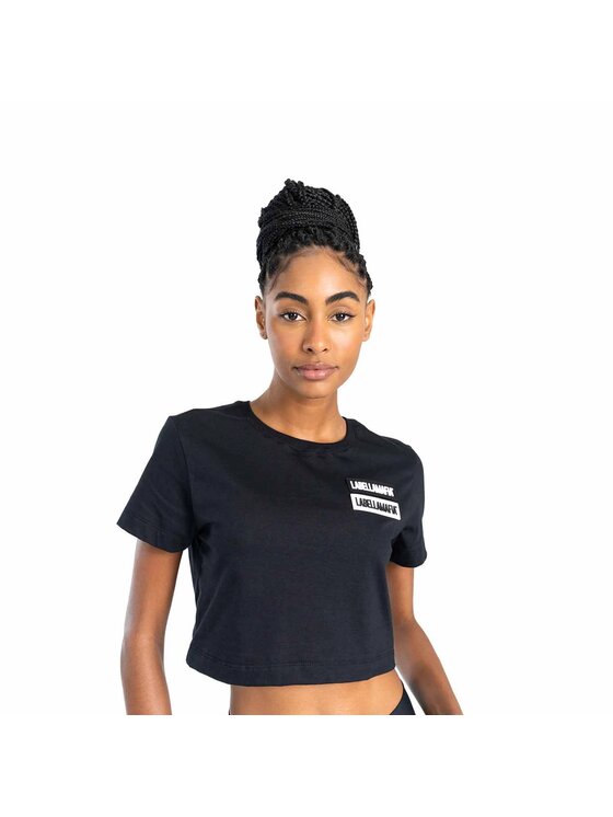 LaBellaMafia LaBellaMafia Top LABELLAMAFIA CROPPED GO ON BLACK Czarny Regular Fit
