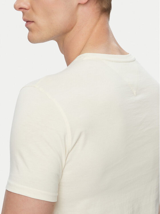 Tommy Jeans Tommy Jeans T-krekls DM0DM04411 Krēmkrāsas Slim Fit