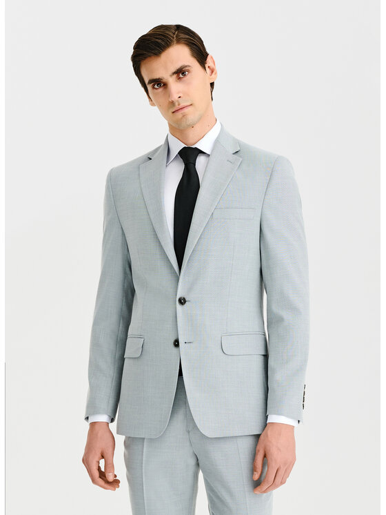 Pako Lorente Pako Lorente Marynarka P25SF-3G-032 Szary Super Slim Fit