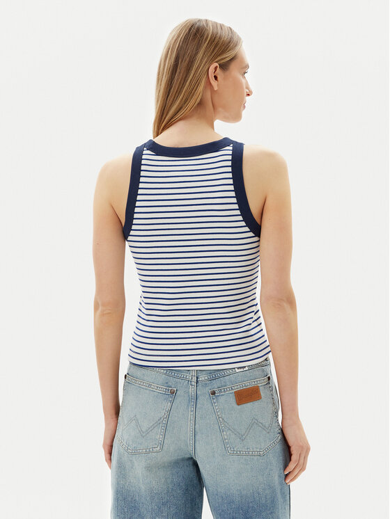 Wrangler Wrangler Top Ringer 112362567 Różowy Slim Fit