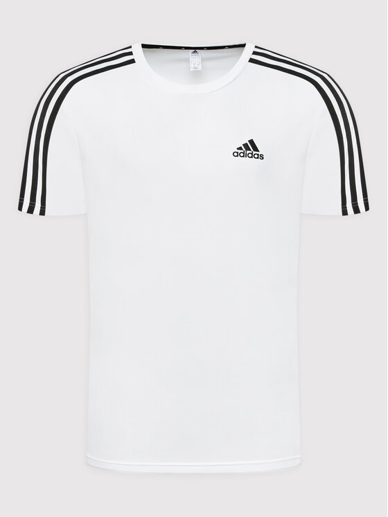 adidas adidas Techniniai marškinėliai Aeroready Designed To Move Sport 3-Stripes GM2156 Balta Regular Fit