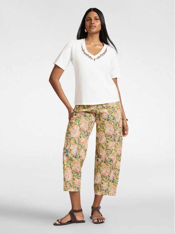 Elena Mirò Elena Mirò T-shirt G339Z000547N011 Bianco Regular Fit