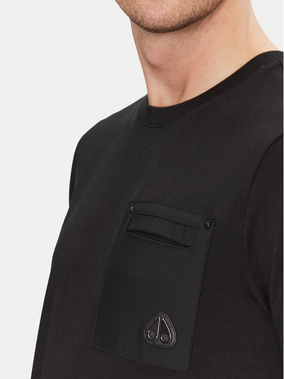 Moose Knuckles Moose Knuckles Tričko Dalon M15MT733 Čierna Regular Fit