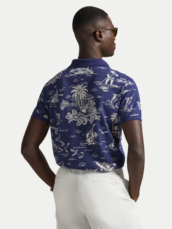 Polo Ralph Lauren Polo Ralph Lauren Polokošeľa 710B13971001 Tmavomodrá Slim Fit
