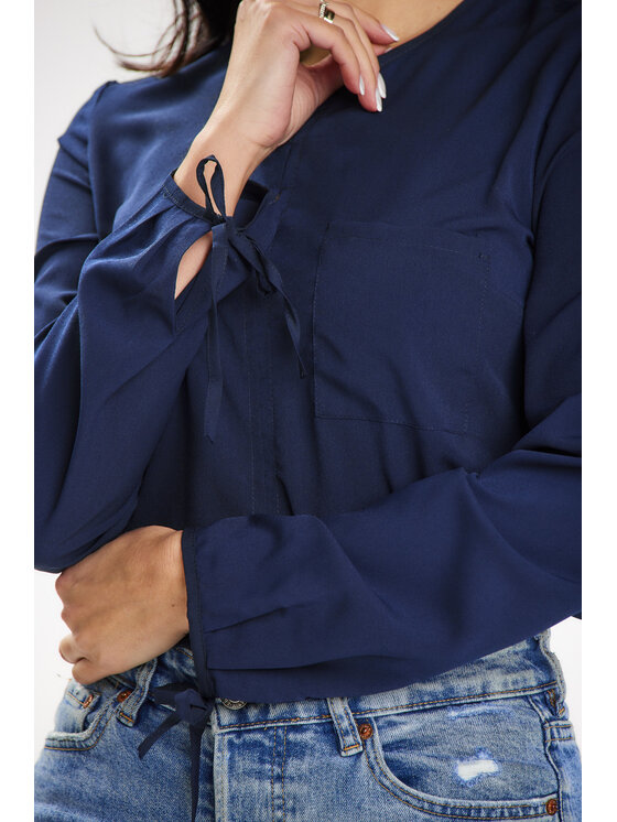 Awama Awama Koszula A651 Granatowy Basic Fit