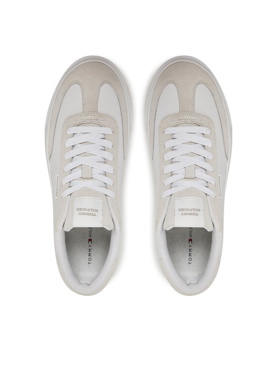 Tommy Hilfiger Tommy Hilfiger Laisvalaikio batai Th Cupset Summer Lth FM0FM05487 Balta