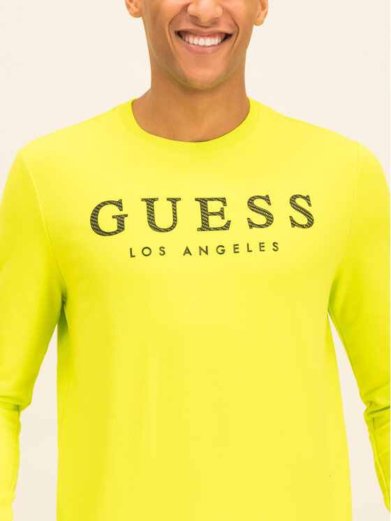 Guess Guess Bluză M01Q54 K6ZS0 Verde Slim Fit