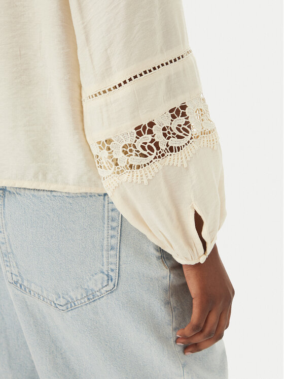 Vero Moda Vero Moda Marškiniai Stacy 10343458 Kreminė Loose Fit