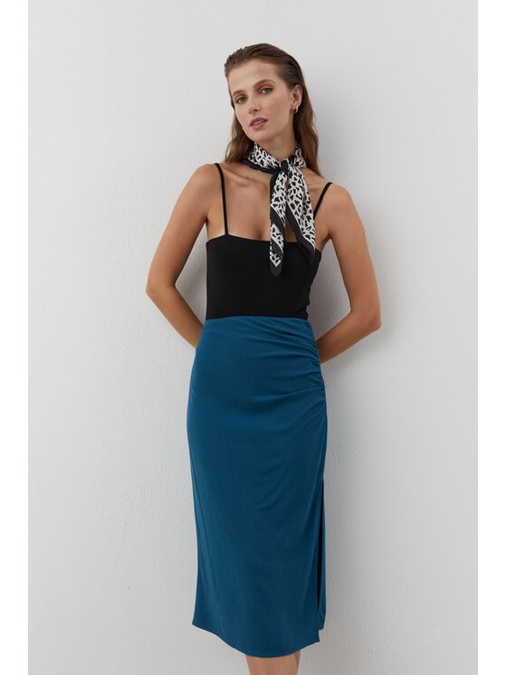 Duende Duende Spódnica midi Rosie Skirt Turkusowy Slim Fit