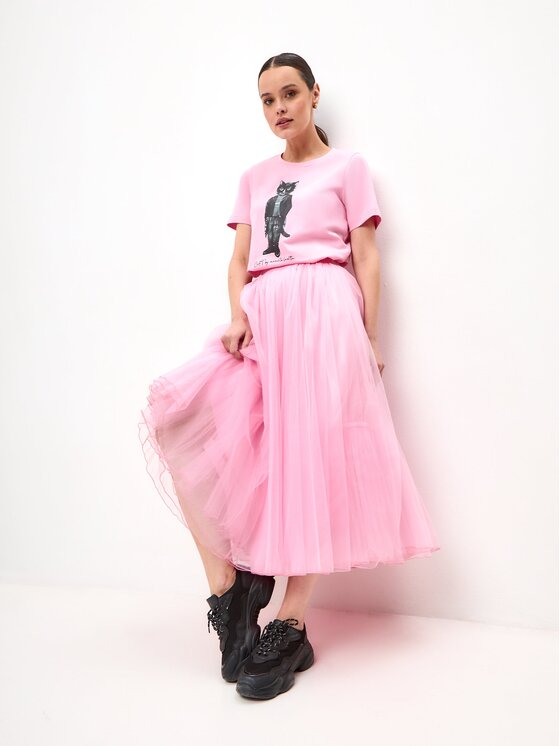 CAT by maniita lacitta CAT by maniita lacitta Spódnica midi Women's skirt Princess Różowy Regular Fit