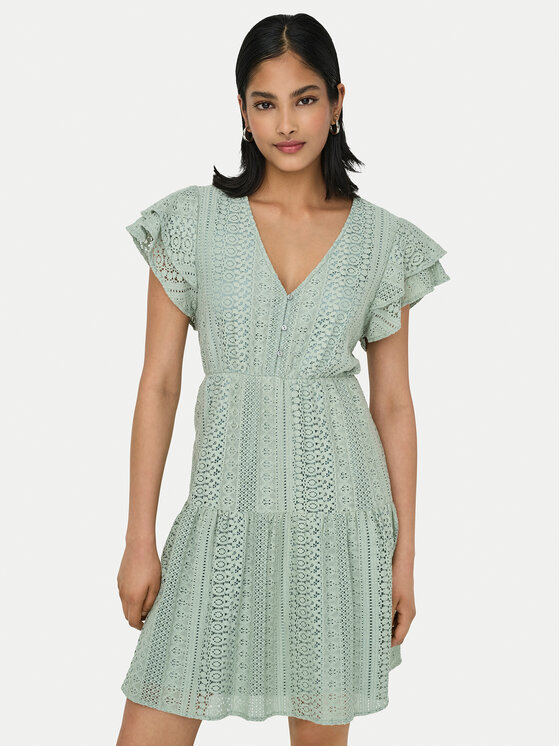 ONLY ONLY Letné šaty Helena 15303058 Svetlo zelená Regular Fit