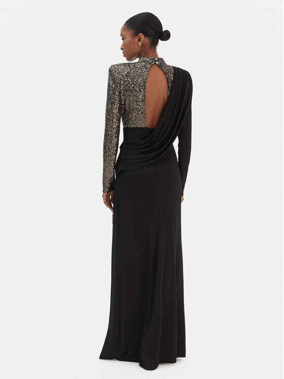 Babylon Babylon Večerní šaty T_S00823 Černá Slim Fit
