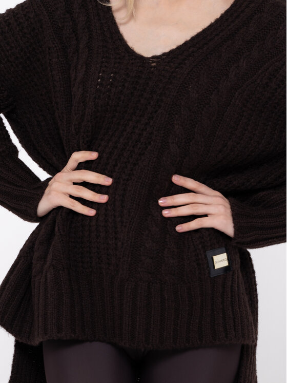 LIDIA KALITA LIDIA KALITA Sweter Luxembourg Brązowy ciemny Oversize