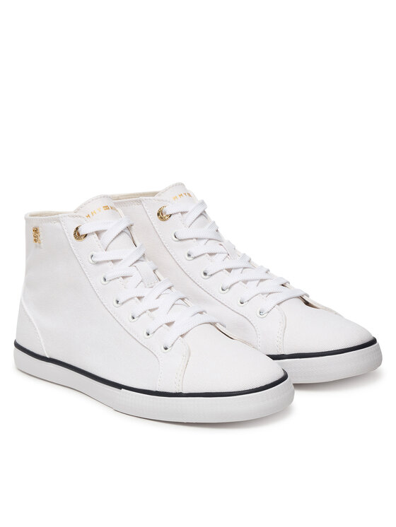 Tommy Hilfiger Tommy Hilfiger Tornacipő Th Chic Low Profile Mid Cut FW0FW09356 Fehér