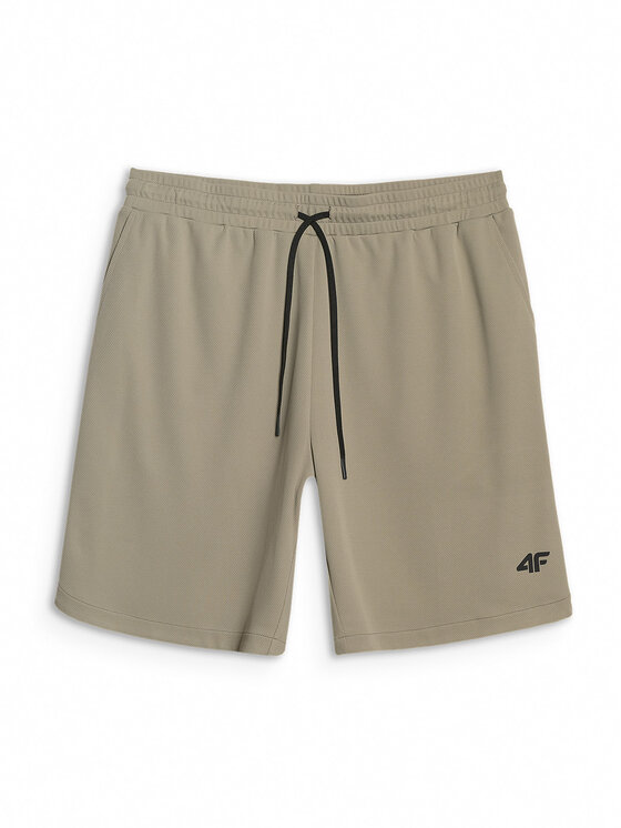4F 4F Szorty sportowe TRAINING Khaki Regular Fit