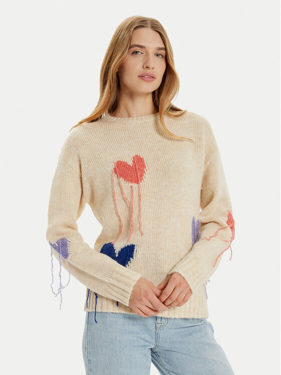 Frieda & Freddies Frieda & Freddies Пуловер 3366 Бежов Regular Fit
