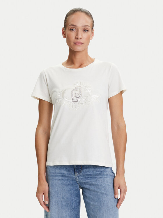 Liu Jo Sport Liu Jo Sport T-krekls TF5162 JS923 Écru Regular Fit