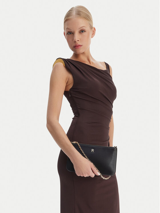 Tommy Hilfiger Tommy Hilfiger Torbica Th Icon Chain Shoulder Pouch AW0AW18298 Crna