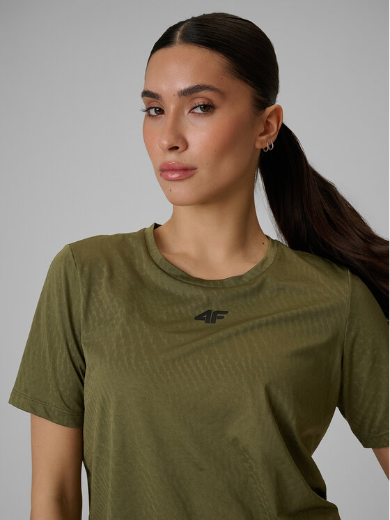 4F 4F T-Shirt SOLAR PUNK Khaki Slim Fit