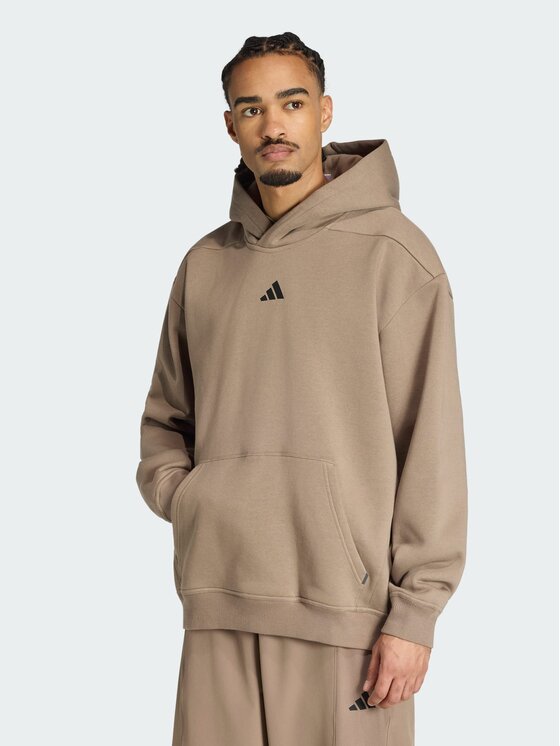 adidas adidas Bluza techniczna 167504 Beżowy Oversize