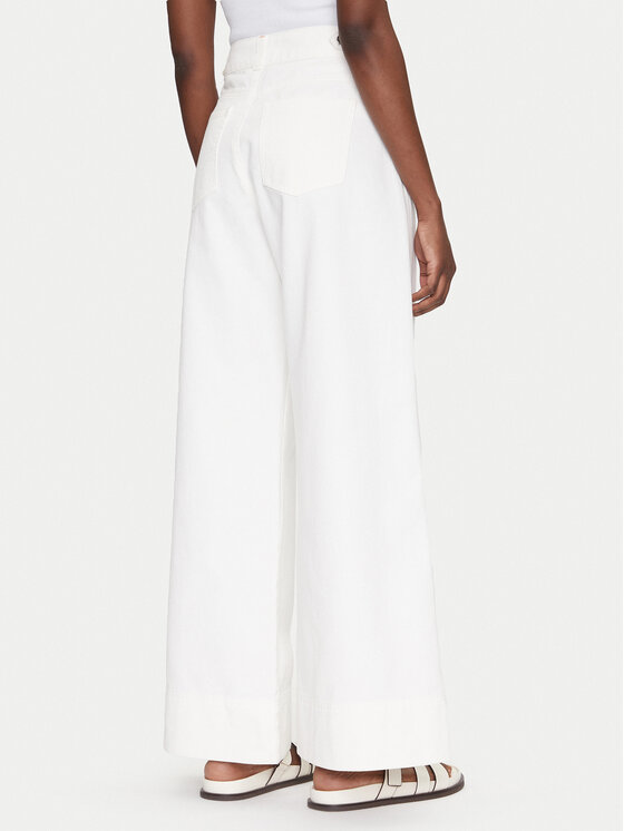 BOSS BOSS Jeansy Talashea 50537020 Écru Wide Leg