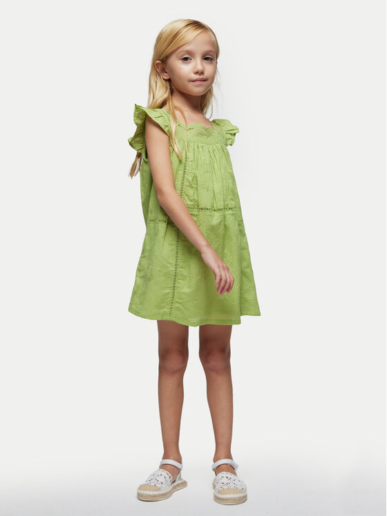 Mayoral Mayoral Vestito estivo 3930 Verde Regular Fit