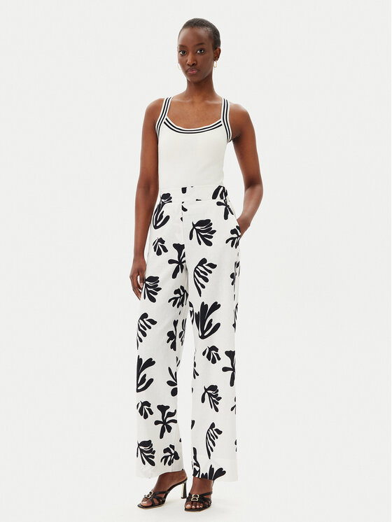 Marella Marella Culottes nohavice Antiope 2513131222200 Biela Regular Fit