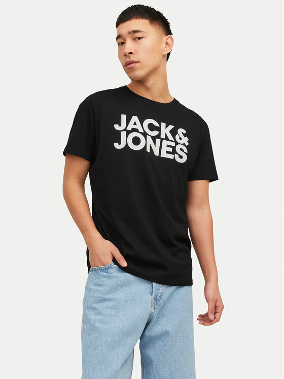 Jack & Jones Jack & Jones Tricou Crop Logo 12151955 Negru Regular Fit