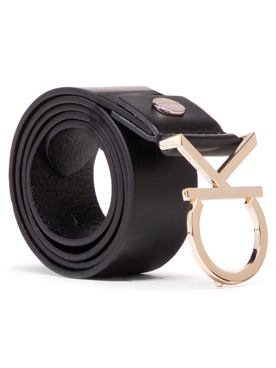 Curea de Damă Calvin Klein Ck Adj.Logo Belt 3.5Cm K60K602141 Negru