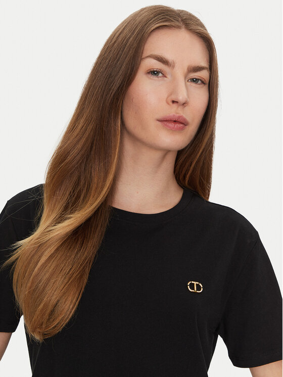TWINSET TWINSET T-särk 251TP2074 Must Regular Fit